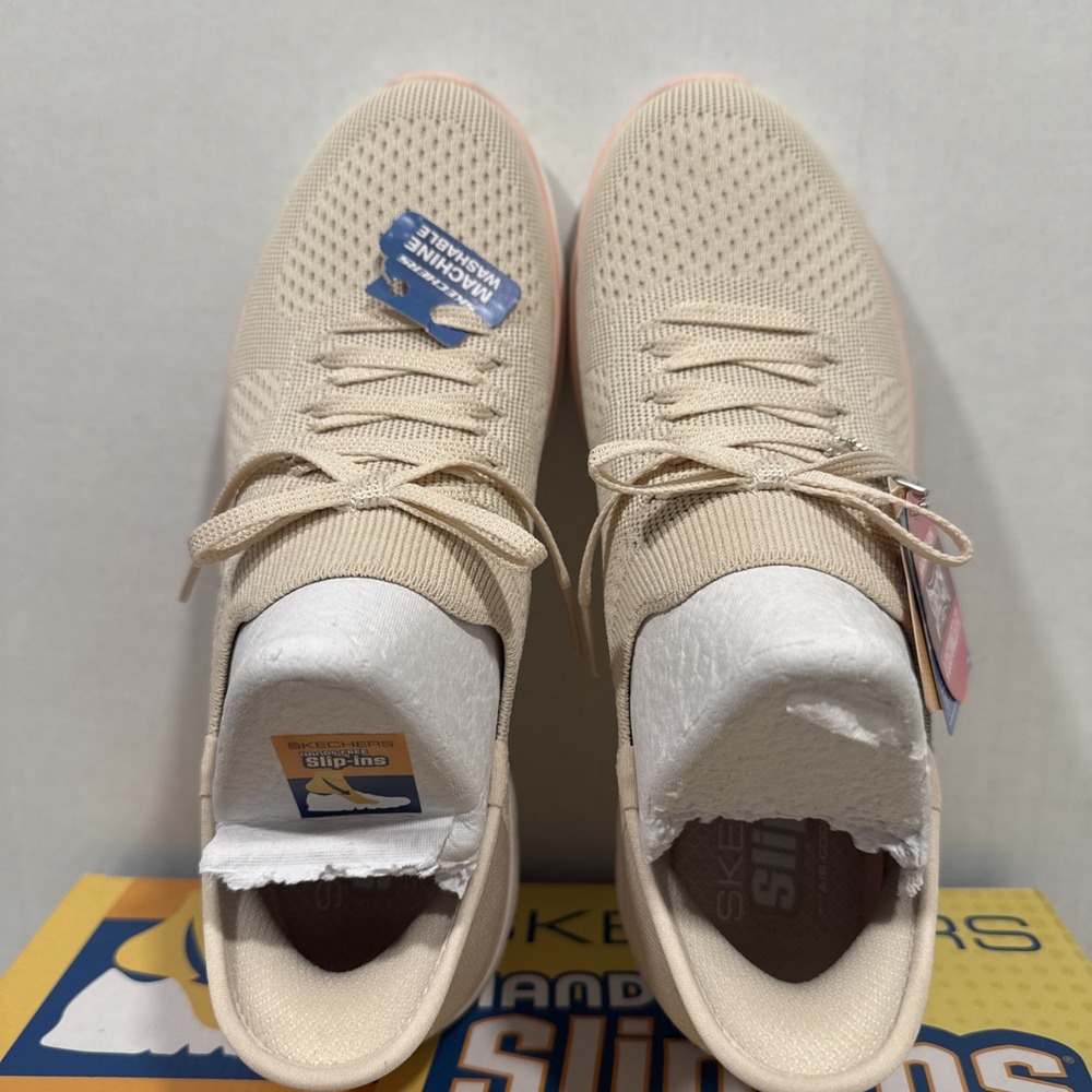 NEW Skechers Slip-Ins Summits NewDaily Handsfree Sneakers Womens 8 Natural Pink - Picture 6 of 10